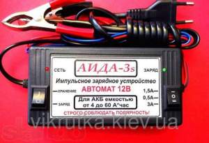 Аида 3s: зарядное устройство для авто аккумуляторов 4-55 Ач Аида 3s: зарядное устройство для авто аккумуляторов 4-55 Ач