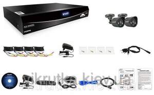 Комплект видеонаблюдения на 4 камеры KGuard EL421-2HW212B Easy Link.