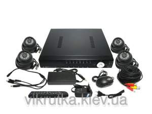Комплект видеонаблюдения Tenex CCTV-4В для внутренней установки. Комплект видеонаблюдения Tenex CCTV-4В для внутренней установки.