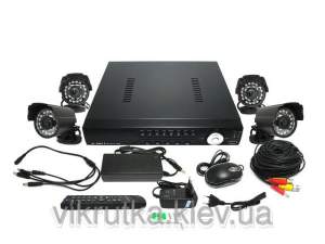 Комплект видеонаблюдения Tenex CCTV-4H для наружной установки. Комплект видеонаблюдения Tenex CCTV-4H для наружной установки.