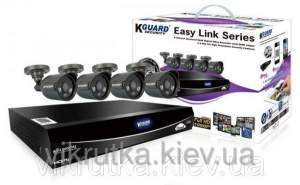 Комплект видеонаблюдения на 8 камер KGuard EL821-4HW212B Easy Link. Комплект видеонаблюдения на 8 камер KGuard EL821-4HW212B Easy Link.