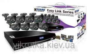 Комплект видеонаблюдения на 16 камер KGuard EL1621-8HW212B Easy Link. Комплект видеонаблюдения на 16 камер KGuard EL1621-8HW212B Easy Link.
