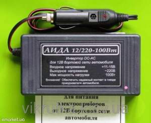 Аида 12/220-100Вт преобразователь напряжения 12в в 220в (инвертор) Аида 12/220-100Вт преобразователь напряжения 12в в 220в (инвертор)