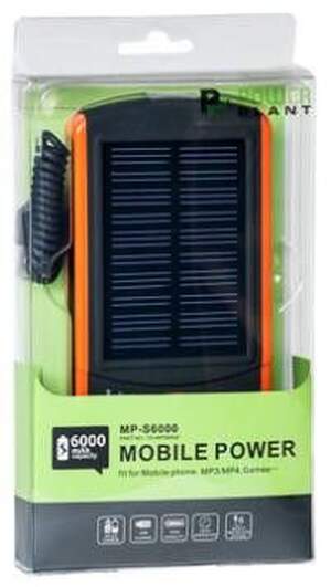 PowerPlant MP-S6000 6000мАч: универсальная солнечная мобильная батарея
